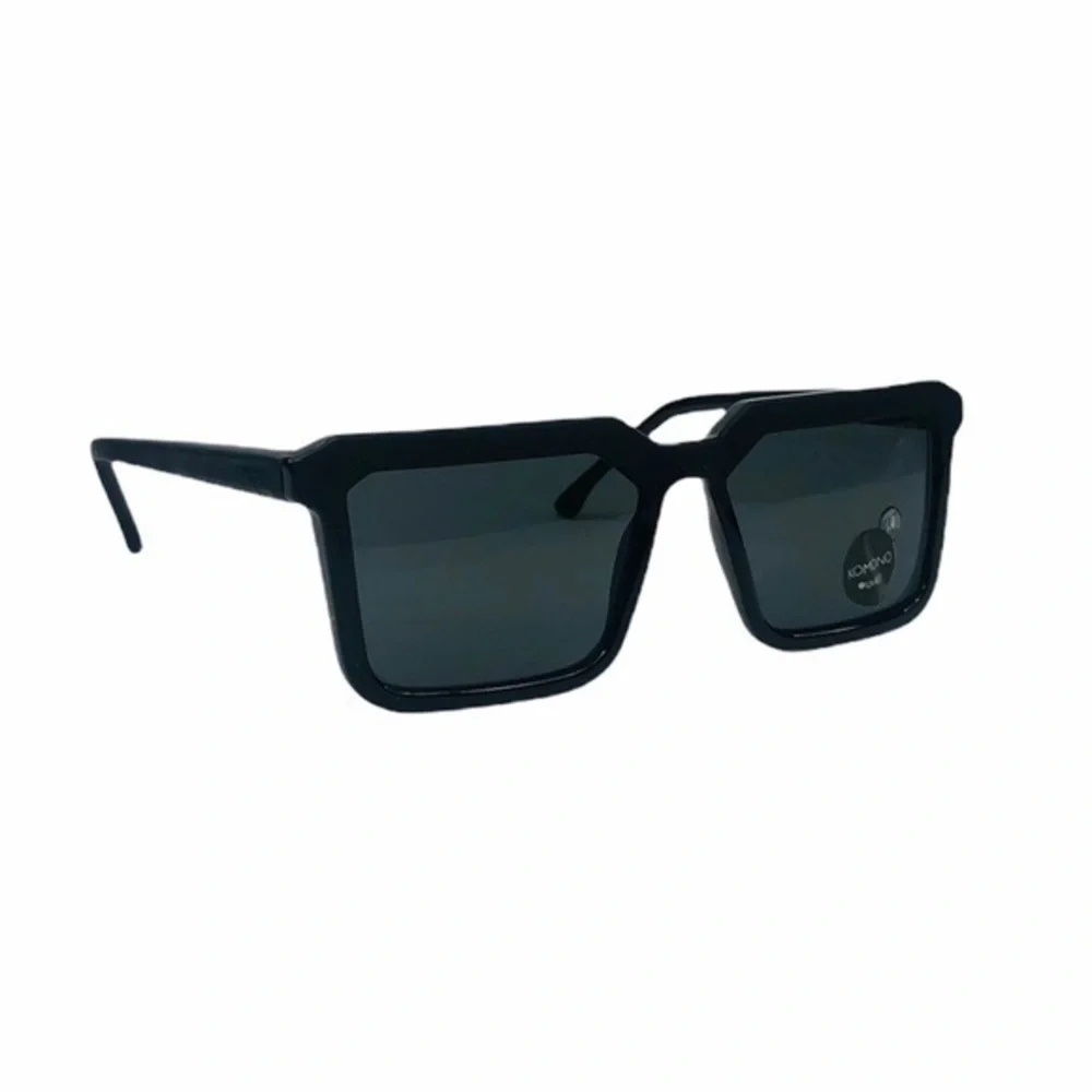 KOMONO Benicio Black Rubber Glossy Sunglasses NWT